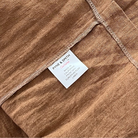 NWOT Pyne and Smith Model No.14 Button Up Full Length Linen Dress in Toast Linen - Picture 13 of 16